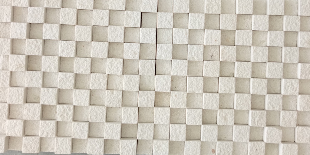 White  Decorative 3D Mint Sandblast Sandstone Mosaic Stone Tiles 